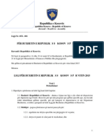 Ligji Nr. 05-L-001 Per Buxhetin e Republikës Së Kosovës Për Vitin 2015 PDF