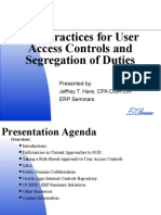 Best Practices For User Access Controls and Segregation of Duties