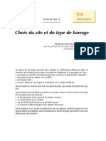 Chapitre 1 - Choix Du Site Et Du Type de Barrage PDF