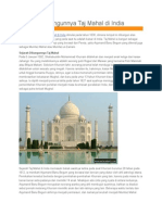 Sejarah Dibangunnya Taj Mahal Di India
