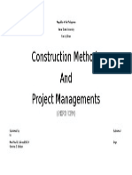 Construction Methods and Project Managements: (Pert/Cpm)