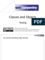 Classes and Objects: Testing