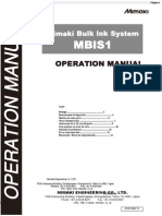 Mimaki Bulk Ink System Operation Manual 1