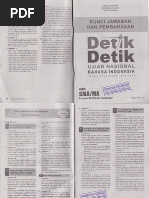 Pembahasan Buku Detik Detik Un Bahasa Indonesia Untuk Program Ipa Ips Dan Keagamaan