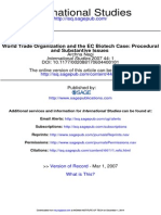 World Trade Organization and The EC Biotech Case - Procedural and Substantive Issues PDF