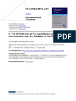 IMP The Wto Use of Relevant Rules of International Law - An Analysis of The Biotech Case PDF
