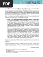 NotiDEMUS Ante la próxima elección de magistrados y/o magistradas de la más alta jerarquía en el Poder Judicial y el Ministerio Público