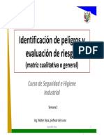 (A) Semana 2 - Identificacion de Peligros y Evaluacion de Riesgos IPERC PDF