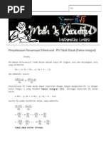Download Penyelesaian Persamaan Diferensial PD Tidak Eksak Faktor Integral Math is Beautiful by r_i_k_y SN261484963 doc pdf