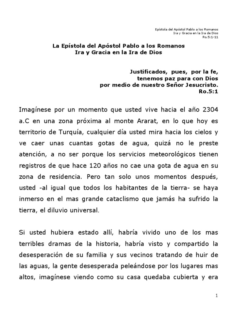 Ira y Gracia en Romanos 5:1-11 | PDF | Gracia en el cristianismo ...
