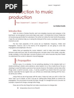 Introduction To Music Production (Peer Assessment - Week 1)