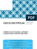 Educacion Popular, documento