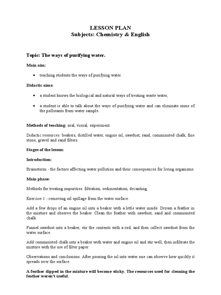 Water purification essay image