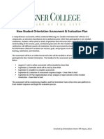J. Distinctive Contribution. Wagner College New Student Orientation Assessment and Evaluation Plan & Assessment Content