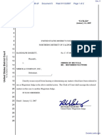 Dossett v. Merck & Company Inc. Et Al - Document No. 5