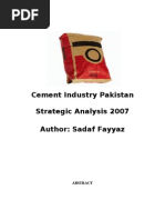 Download Cement Industry Pakistan a Strategic Analysis by Sadaf Fayyaz SN26152245 doc pdf
