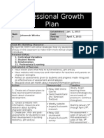 professional growth plan - with reflection