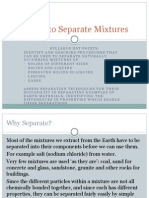 Methods To Separate Mixtures