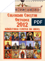 2012 Calendar Crestin Ortodox