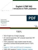 1 Introduction To TOEFL Preparation