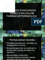 Aplikasi Rancangan Penelitian Dalam Farmakoepidemiologi