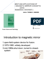 Development And Applications Of Axisymmetric Magnetic Mirror Concepts (2010) (軸對稱磁鏡裝置之發展與應用)
