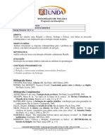 Religiao e Ciencia - Programa Da Disciplina - Convalidacao