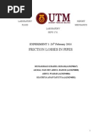 Download Experiment 1 - Friction Losses in Pipes-report by Khairil Ikram SN261563461 doc pdf