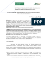 Crédito sustentável e análise da capacidade de endividamento