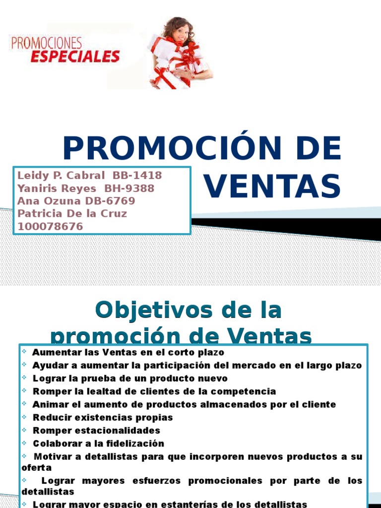 Promocion de Ventas | PDF | Producto (Negocio) | Publicidad