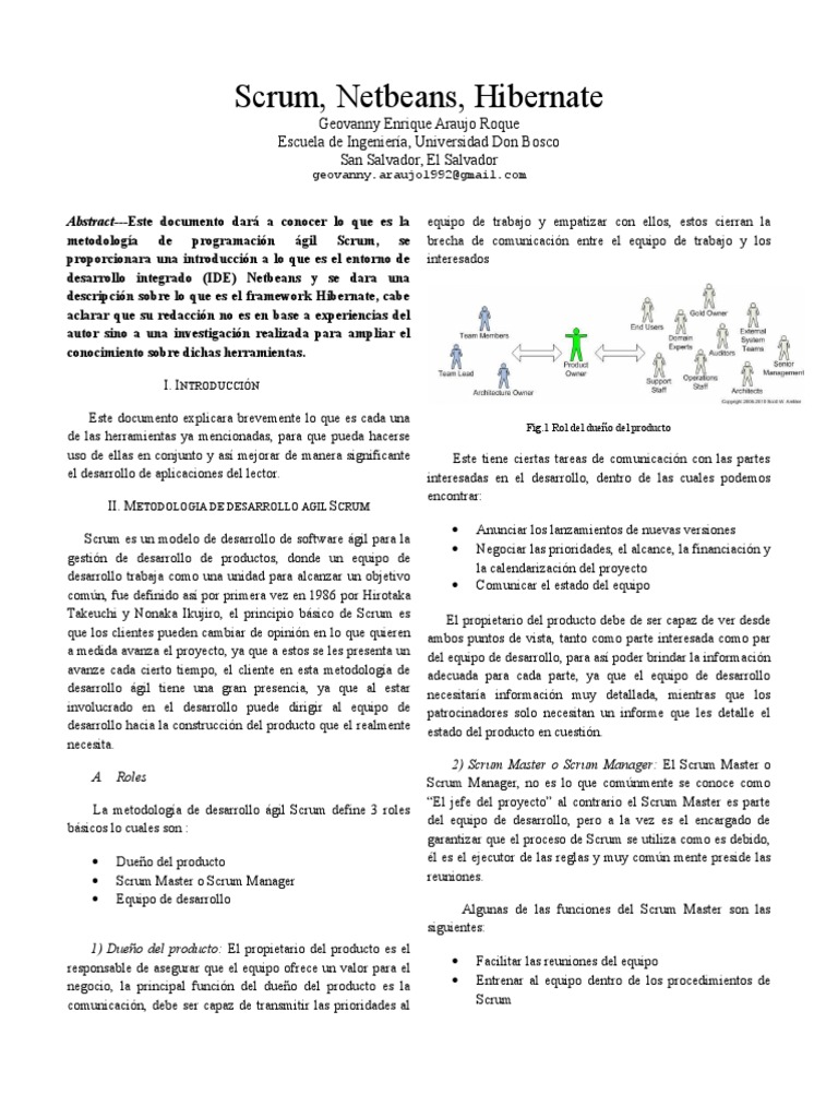 Introducción a Scrum, NetBeans y Hibernate | PDF | Frijoles Netos ...
