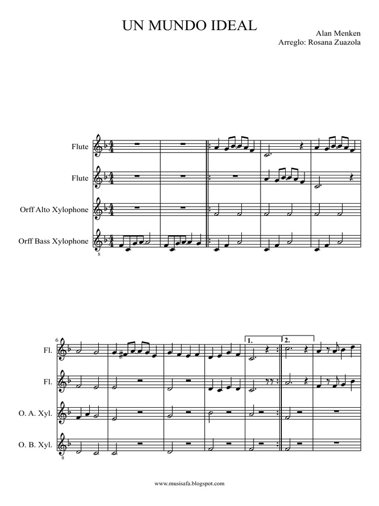 Partitura un mundo ideal piano pdf