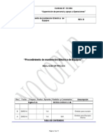 Procedimiento de Mantención Eléctrica de Equipos