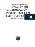 Innovación en La Educación Universitaria en América Latina