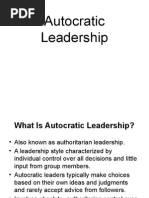 Autocratic Leadership