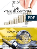 Cost of Capital and Unlisted Comapnies