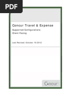 Supported Configurations For Concur Travel and Expense Client-Facing