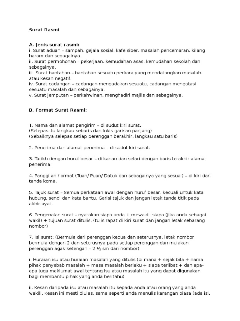 Jenit Font Untuk Surat Rasmi