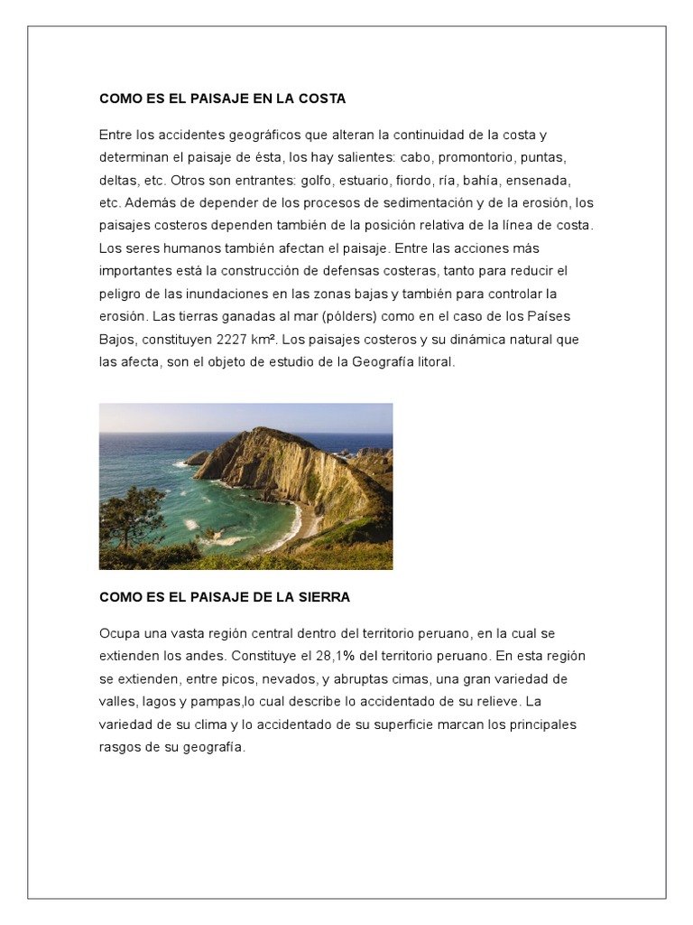 Como Es El Paisaje en La