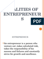 Qualities of Entrepreneur S