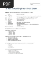 TKAM Chapters 16-19 Study Guide | PDF | To Kill A Mockingbird