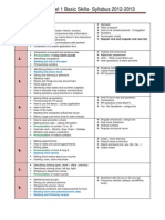 English Level 1 Basic Skills-Syllabus 2012-2013: Pronunciation