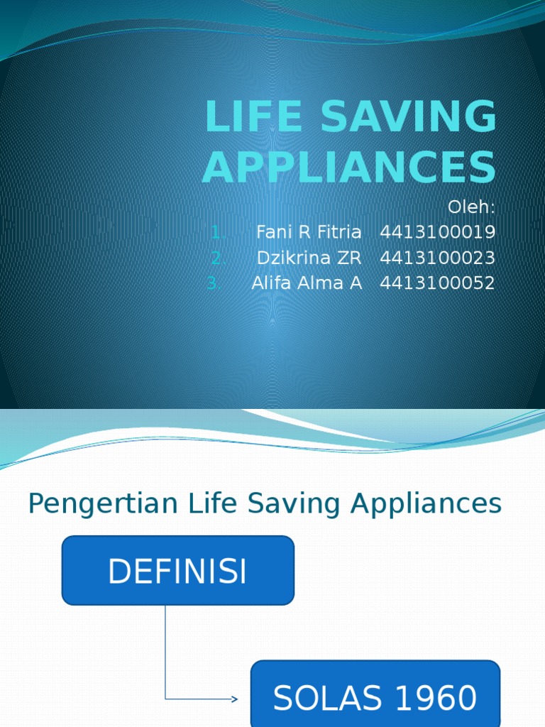 Life Saving Appliances