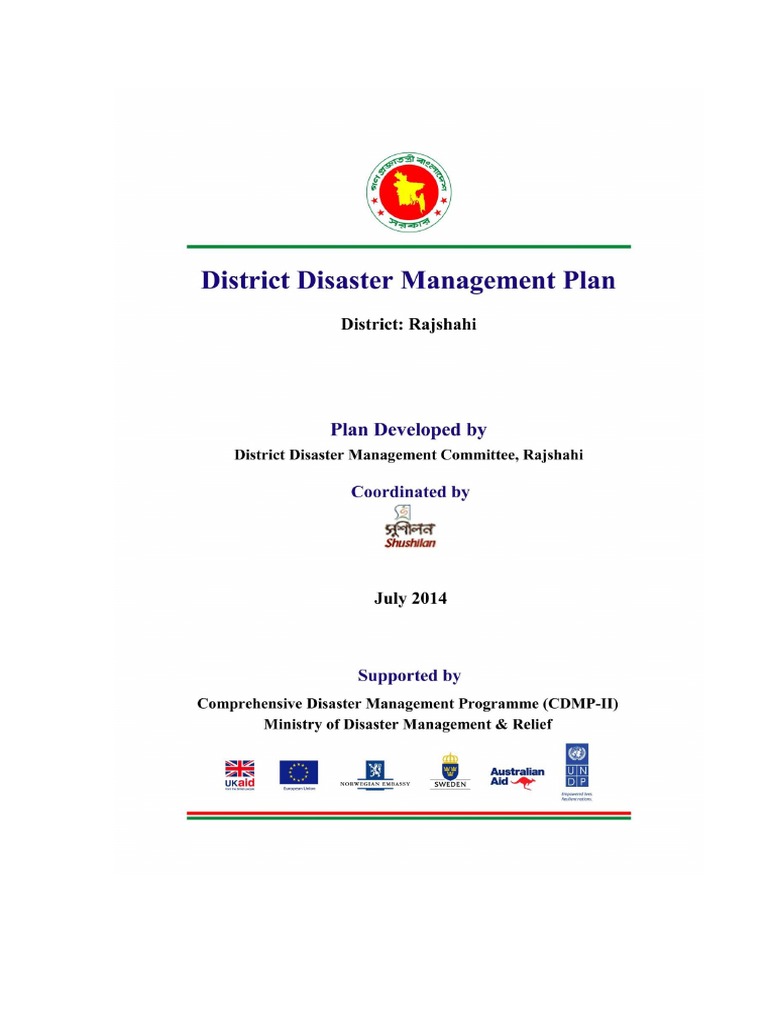 Rajshahi Disaster Management Plan | PDF | Emergency Management | Flood
