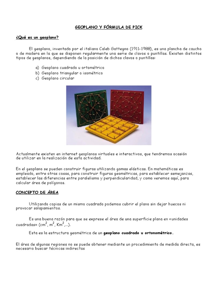 Fórmula de Pick PDF Albert Einstein Triángulo