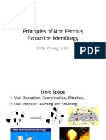 Principles of Non Ferrous Extraction Metallurgy: Date 7 Aug, 2014