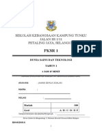 Soalan PKSR 1 DST Tahun 1 2015