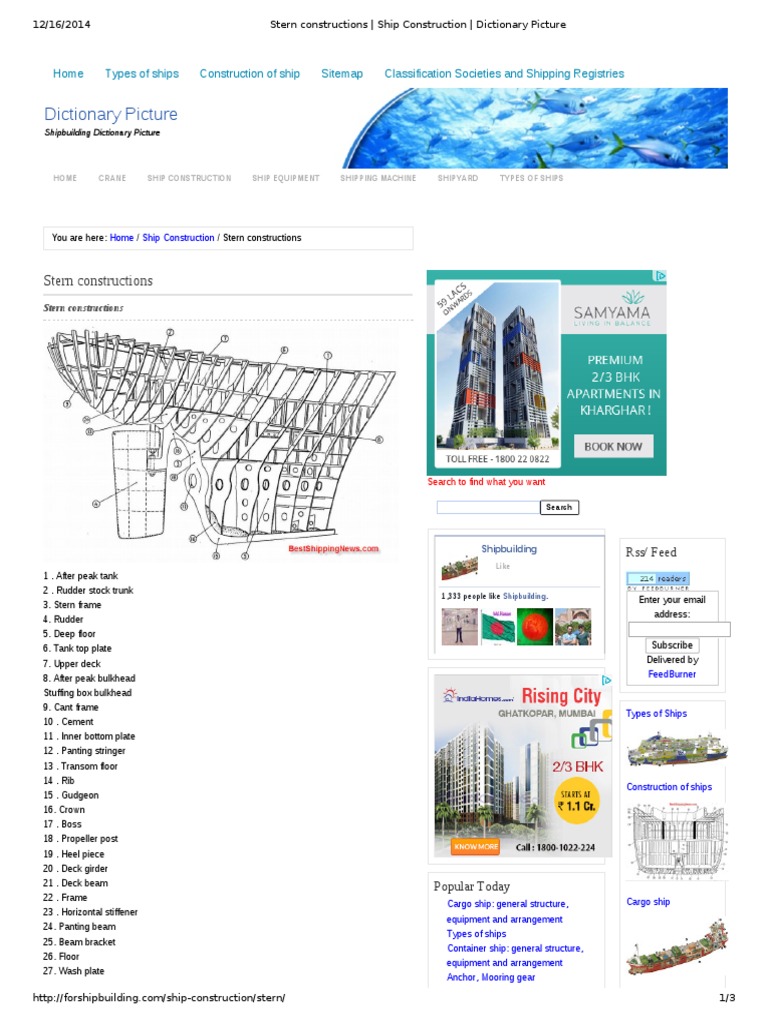 Stern Frame Construction in Ships | PDF | Stern | Ships