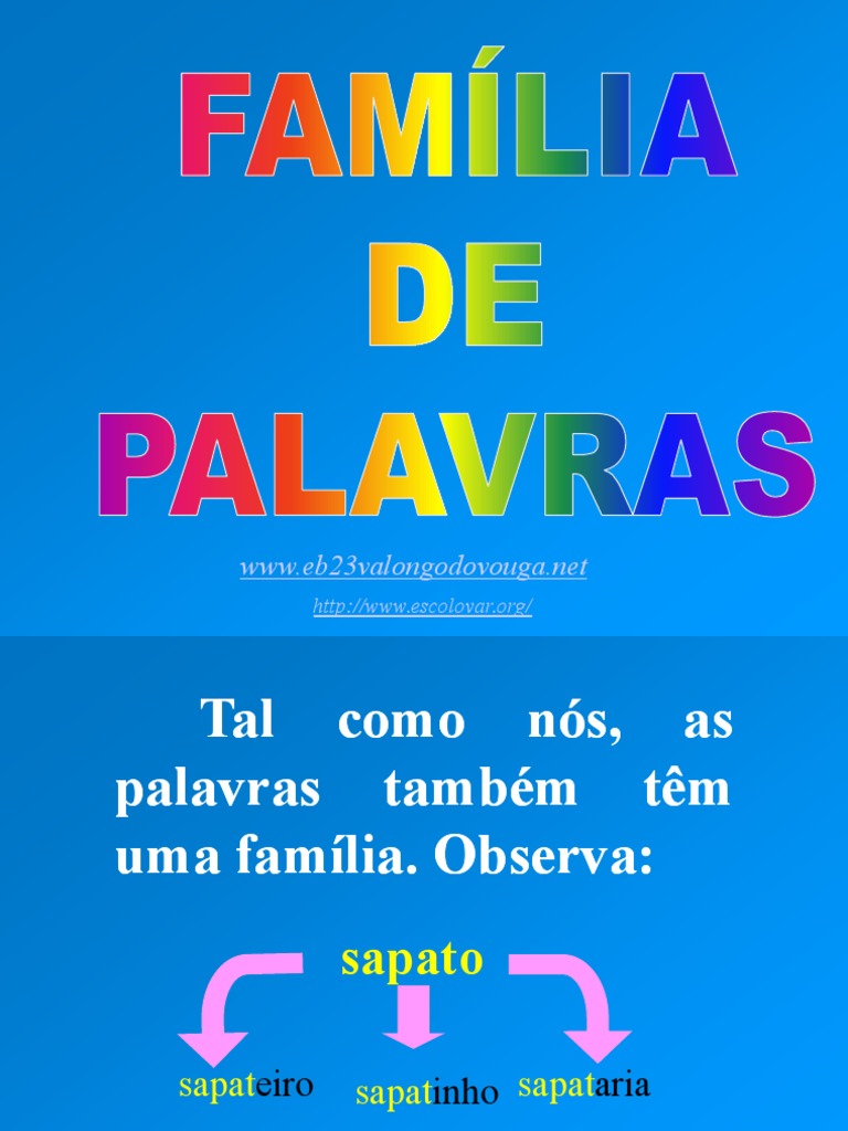 Gramatica Familia de Palavras PDF | PDF
