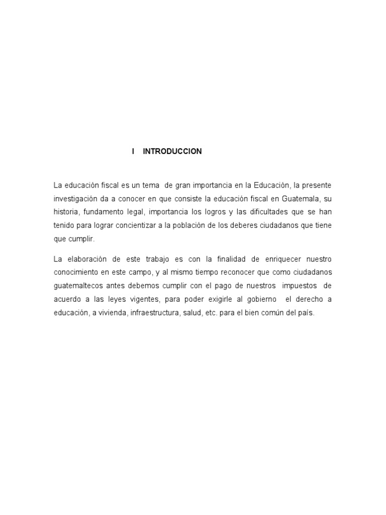 La Educacion Fiscal En Guatemala Guatemala Impuestos Prueba